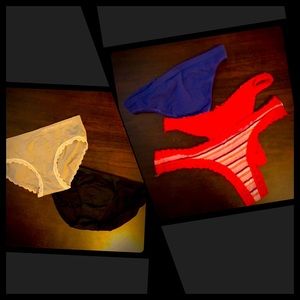 6 pair Victoria’s Secret panties underwear thong Hiphugger size S